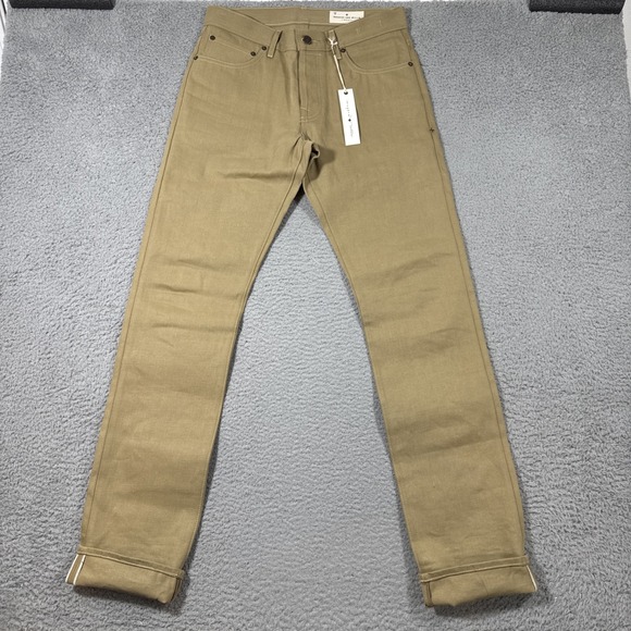 $235 NWT Imogene+Willie 31x36 Barton Khaki Rigid JP Selvedge Denim Slim Jean - Picture 1 of 11